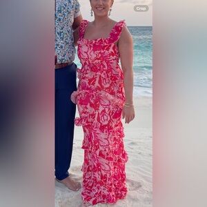Pretty Lavish Pink and Red Dress